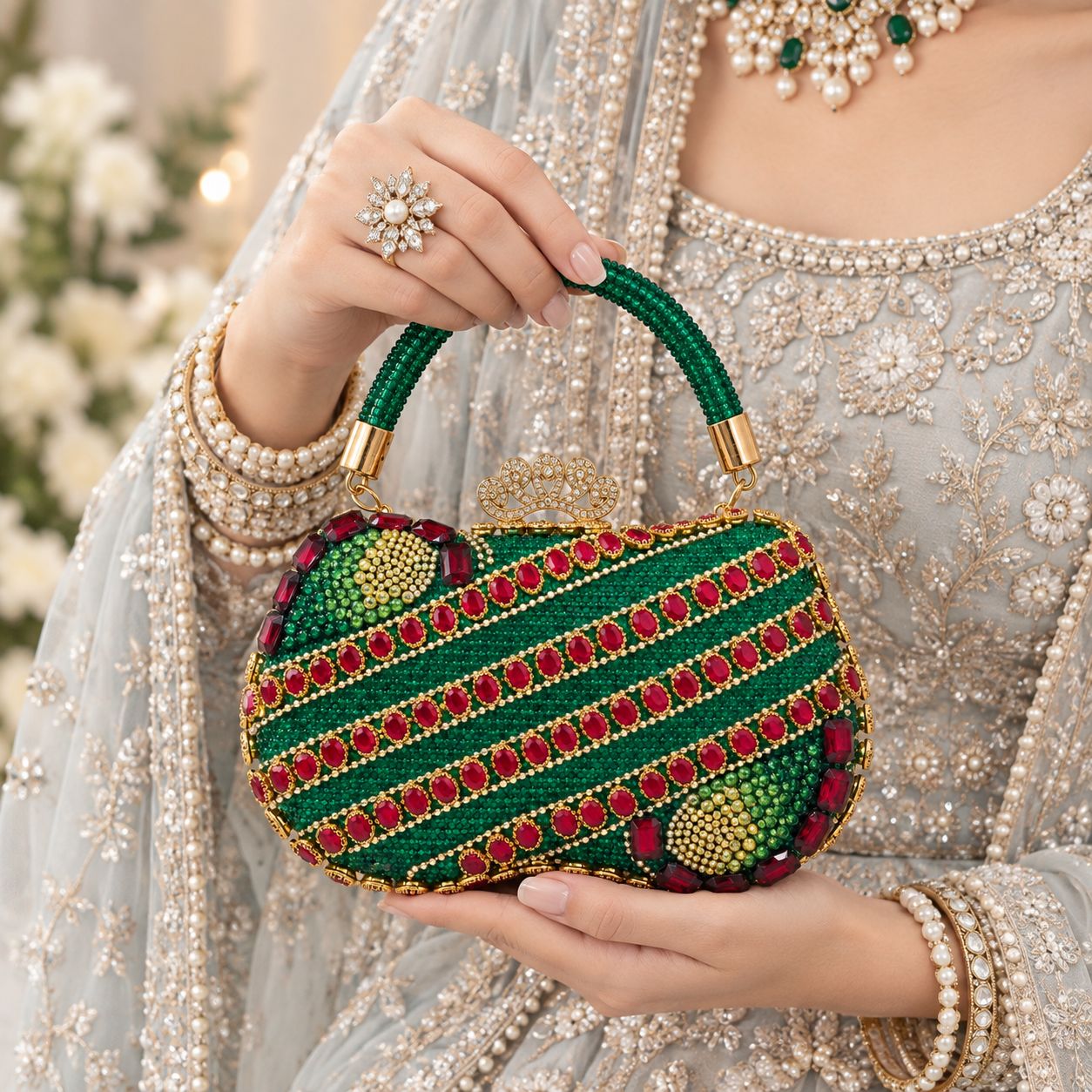The Imperial Emerald & Ruby Bridal Minaudière