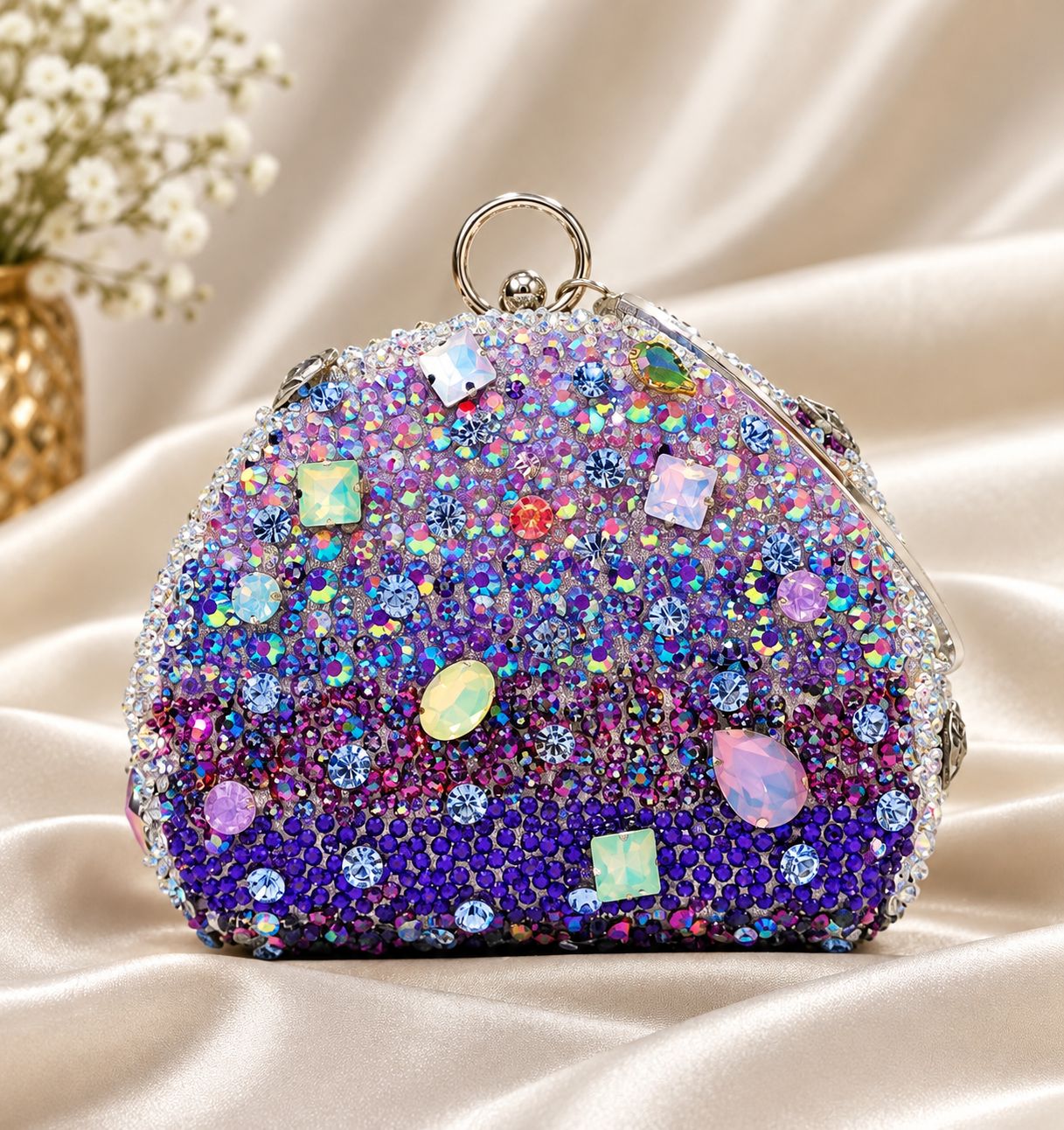 Aurora Crystal Bridal Clutch