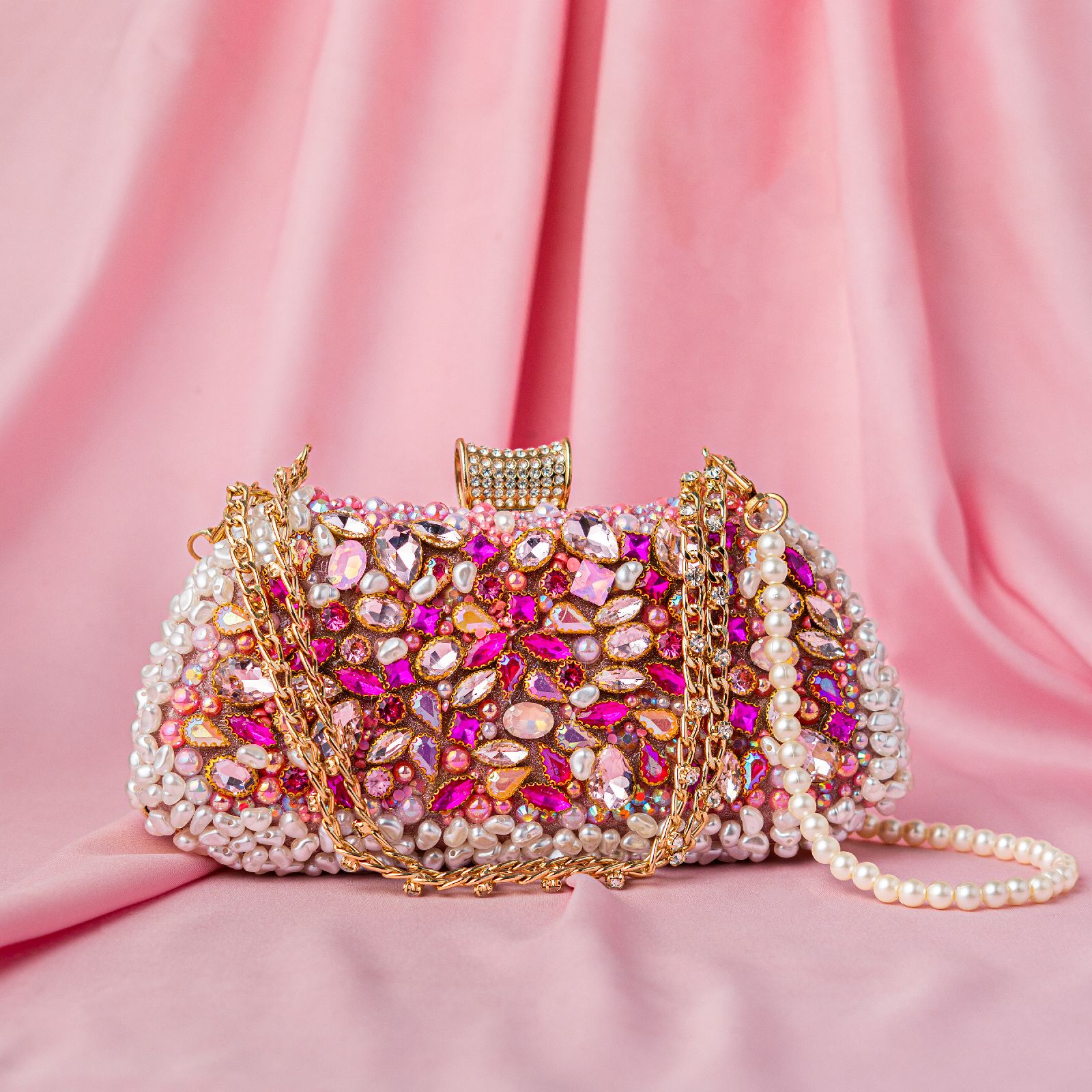The Royal Magenta Pearl Clutch